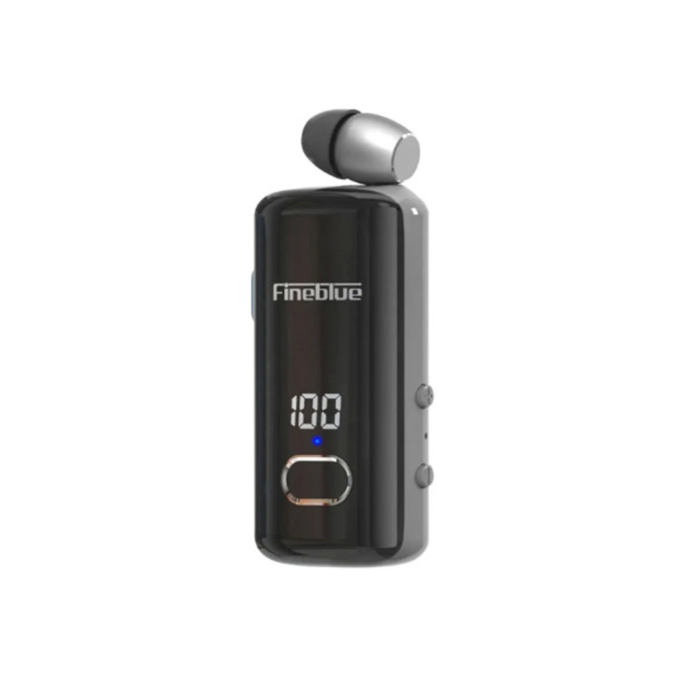 F580 Dijital Göstergeli Makaralı Titreşimli Bluetooth Kulaklık Siyah