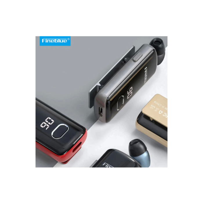 F580 Dijital Göstergeli Makaralı Titreşimli Bluetooth Kulaklık Kırmızı