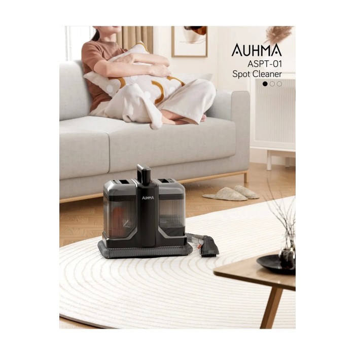 Auhma Koltuk Ve Halı Yıkama Makinesi 2 Başlıklı Leke Çıkarıcı 450 Watt Siyah