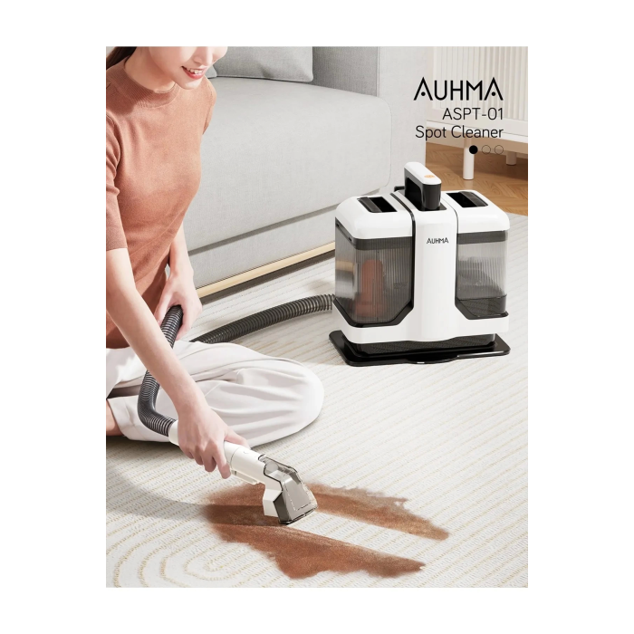 Auhma Koltuk Ve Halı Yıkama Makinesi 2 Başlıklı Leke Çıkarıcı 450 Watt Siyah