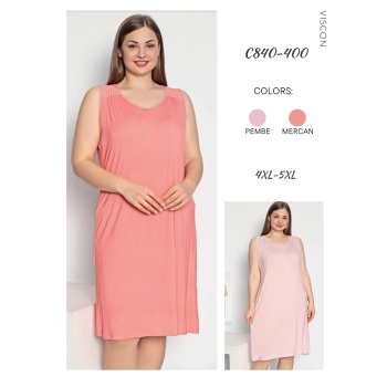 Confeo C840-400 Kadın Battal Kolsuz Gecelik