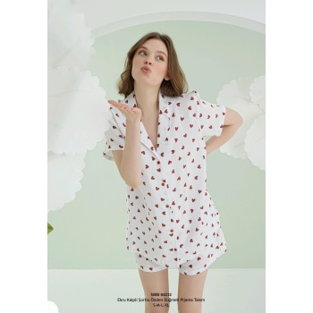 NBB 68212 Kalpli Şortlu Önden Düğmeli Pijama Takım