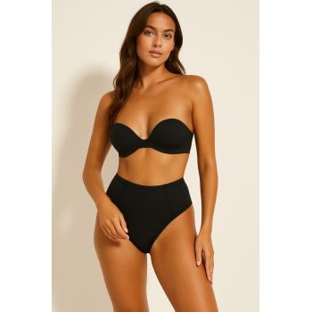 Brncy Siyah SculptFit Yüksek Bel & Toparlayıcı & Şekillendirici Bikini Altı