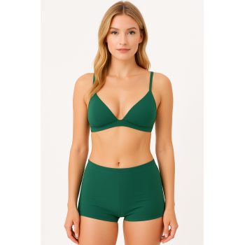Brncy Yeşil Kadın Toparlayıcı Şort Bikini Altı Deniz Şortu