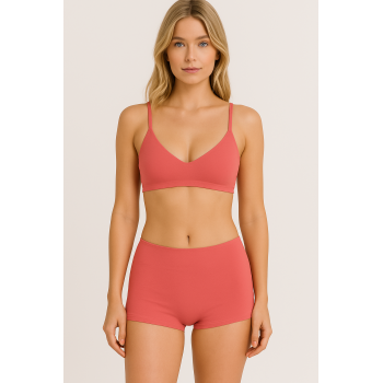 Brncy PembeKadın Toparlayıcı Şort Bikini Altı Deniz Şortu