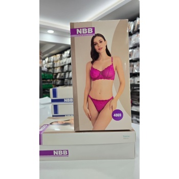 NBB 4869 DANTELLİ BALENLİ BOŞ CUP SÜTYEN STRİNG TAKIM