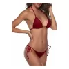Brncy Bordo Üçgen İpli Bikini Takımı