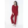 Confeo C840-066 Kadın Viskon V Yaka Uzunkol Pijama Takım