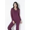 Confeo C840-066 Kadın Viskon V Yaka Uzunkol Pijama Takım