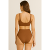 Brncy Kahverengi SculptFit Yüksek Bel & Toparlayıcı & Şekillendirici Bikini Altı