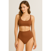 Brncy Kahverengi SculptFit Yüksek Bel & Toparlayıcı & Şekillendirici Bikini Altı