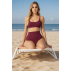 Brncy Bordo SculptFit Yüksek Bel & Toparlayıcı & Şekillendirici Bikini Altı