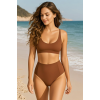 Brncy Kahverengi SculptFit Yüksek Bel & Toparlayıcı & Şekillendirici Bikini Altı