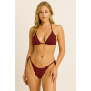 BRNCY Kadın Bordo Üçgen Bikini Takımı Ayarlanabilir Bağlamalı Üst Ve Alt