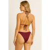 BRNCY Kadın Bordo Üçgen Bikini Takımı Ayarlanabilir Bağlamalı Üst Ve Alt
