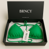 BRNCY Kadın Yeşil  Üçgen Bikini Takımı Ayarlanabilir Bağlamalı Üst Ve Alt