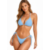 Sheviva Kadın İpli Bikini Takımı Mavi Üçgen Kesim
