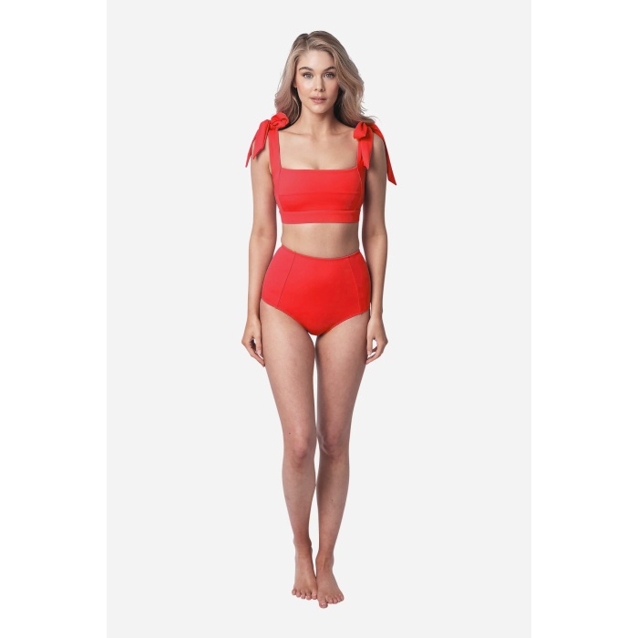 Brncy Nar Çiçeği Toparlayıcı Yüksek Bel Bikini Altı