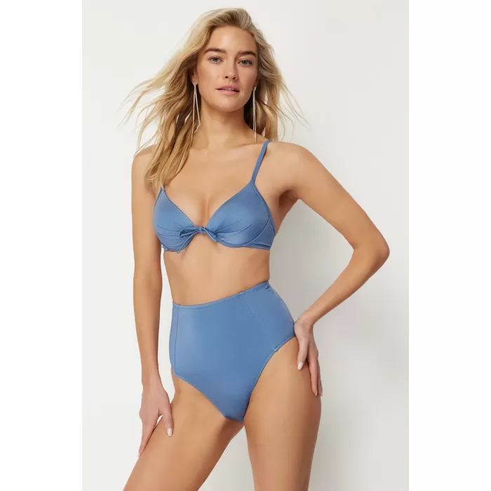 Brncy  Mavi Toparlayıcı Yüksek Bel Bikini Altı
