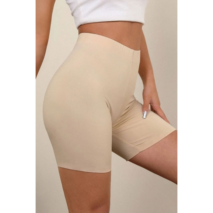 Miss Fit 12701 Lazer Kesim Uzun Paçalı Şort (Silikon