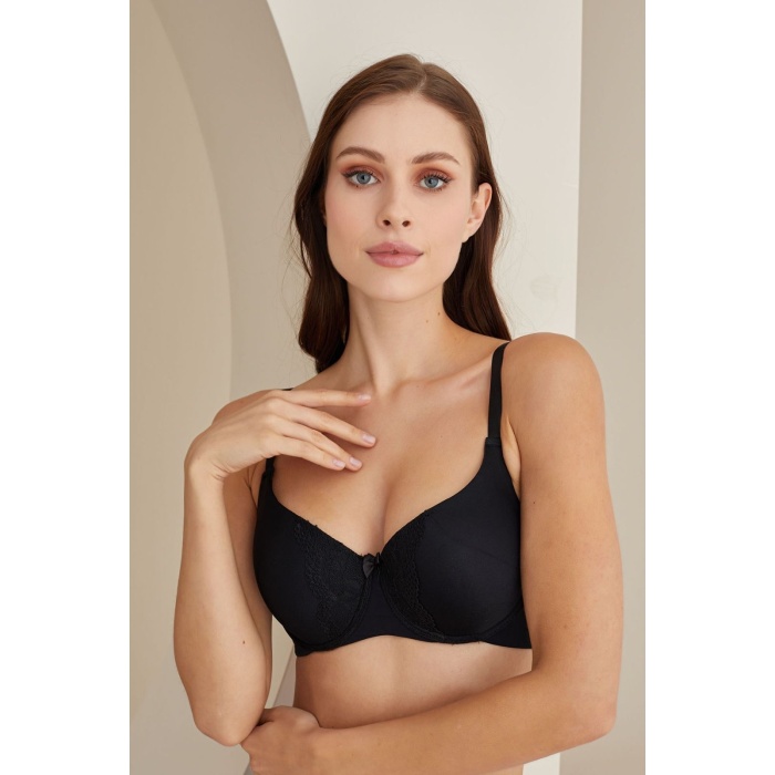 NBB 30018 Dantelli Basic Sütyen Siyah