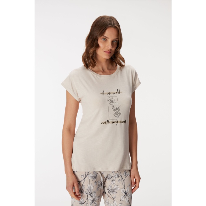 ANIL MAN11383 Kadın T-Shirt ve Pantolon Takım