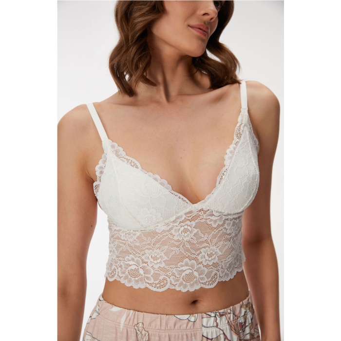 ANIL MAN11398 Kadın Sabahlık, Bralet ve Pantolon Takım