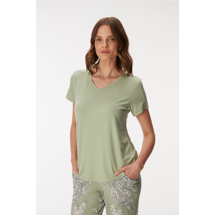ANIL MAN11401 Kadın T-Shirt ve Pantolon Takım