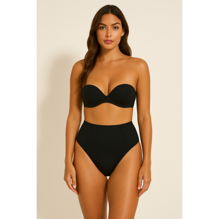 Brncy Siyah SculptFit Yüksek Bel & Toparlayıcı & Şekillendirici Bikini Altı