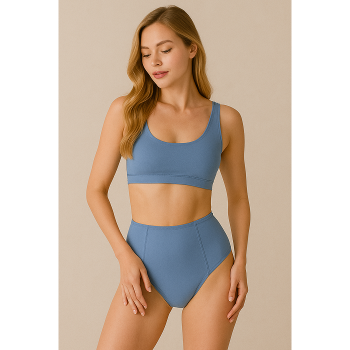 Brncy Mavi  SculptFit Yüksek Bel & Toparlayıcı & Şekillendirici Bikini Altı