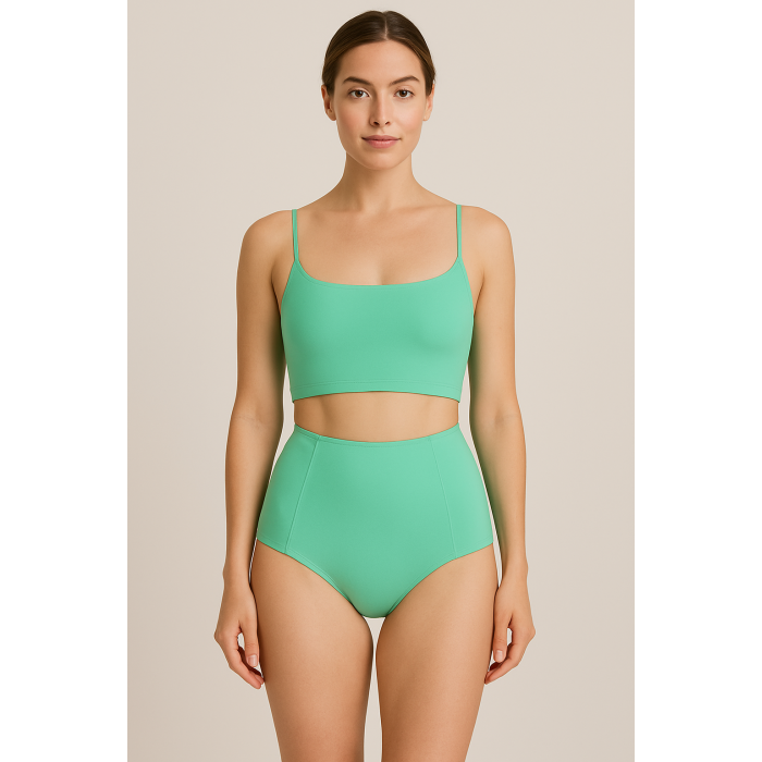Brncy Yeşil SculptFit Yüksek Bel & Toparlayıcı & Şekillendirici Bikini Altı