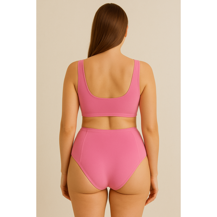 Brncy Pembe SculptFit Yüksek Bel & Toparlayıcı & Şekillendirici Bikini Altı
