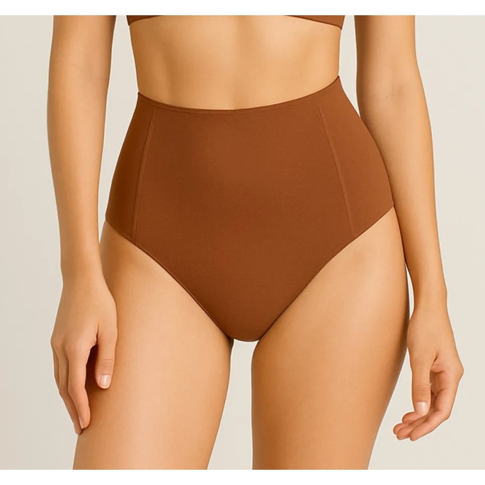 Brncy Kahverengi SculptFit Yüksek Bel & Toparlayıcı & Şekillendirici Bikini Altı