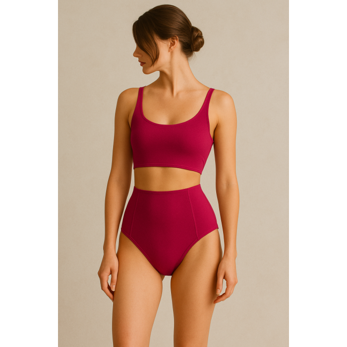 Brncy Fuşya SculptFit Yüksek Bel & Toparlayıcı & Şekillendirici Bikini Altı