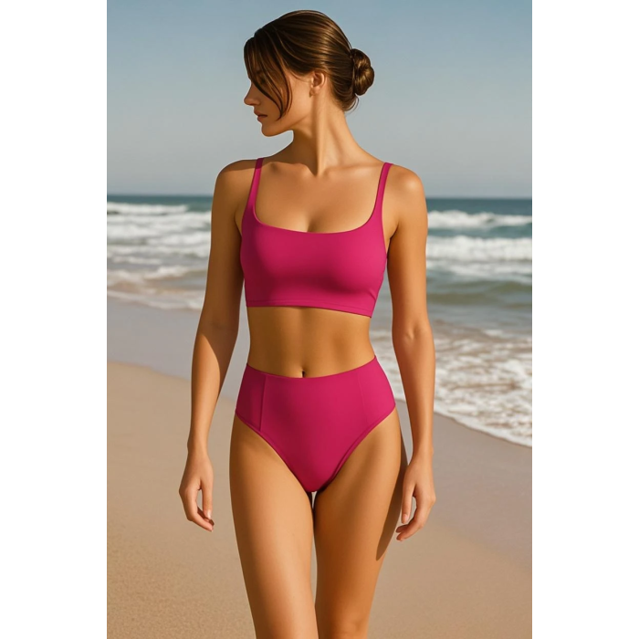 Brncy Fuşya SculptFit Yüksek Bel & Toparlayıcı & Şekillendirici Bikini Altı