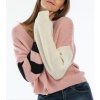 Kadın Oversize Pembe Kolları Renkli Hırka