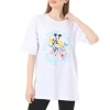 Beyaz Mickey Donald Baskılı Oversize Tshirt