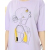 Topuzlu Kadın Baskılı Oversize Tshirt