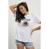 Kadın Sportsman Baskılı T-Shirt Beyaz