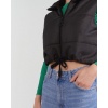 Crop Bel Bağlamalı Anorak Yelek
