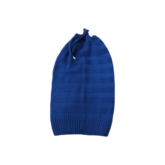 İp Büzgü Detaylı Unisex Bere(Boyunluk) Mavi