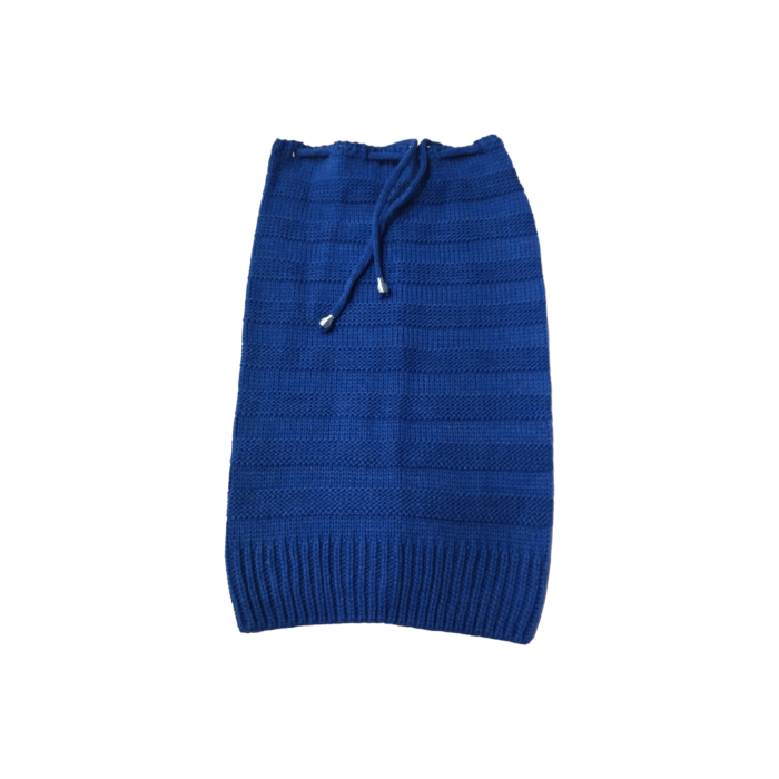İp Büzgü Detaylı Unisex Bere(Boyunluk) Mavi