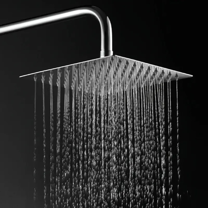 FAWER Tepe Duş Başlığı Kare 25x25 Paslanmaz Çelik