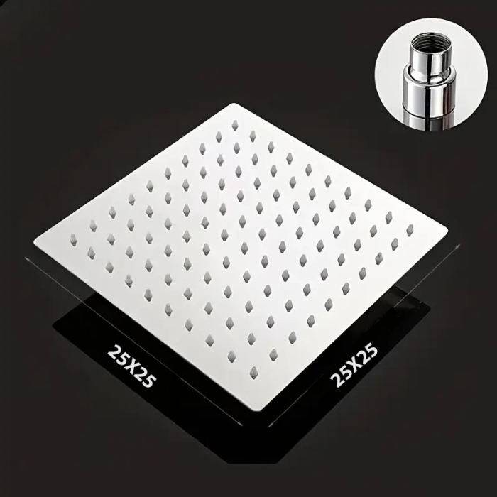 FAWER Tepe Duş Başlığı Kare 25x25 Paslanmaz Çelik