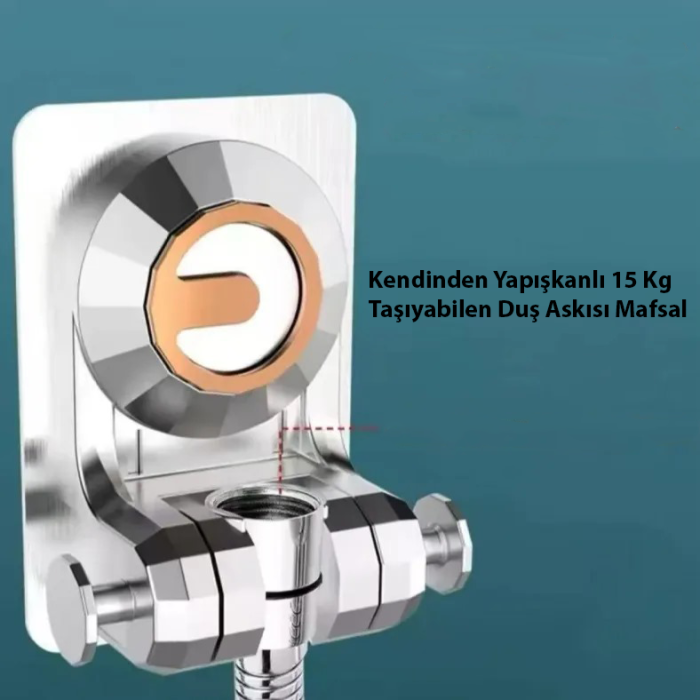 Krom Kendinden Yapışkanlı Askılık Duş Mafsalı  Duş Başlık Askısı Duş Mafsalı