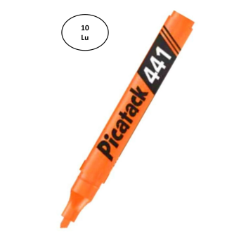 Picatack 441 Fosforlu Kalem Turuncu 10lu