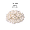 250 gram 6mm Krem Renk Plastik İnci Boncuk Çanta ve Takı Yapım Boncuğu (~1.875 adet)
