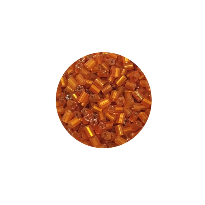 Kesme Cam Boncuk 2mm - 20 Gram - Şeffaf Koyu Turuncu -BNC327