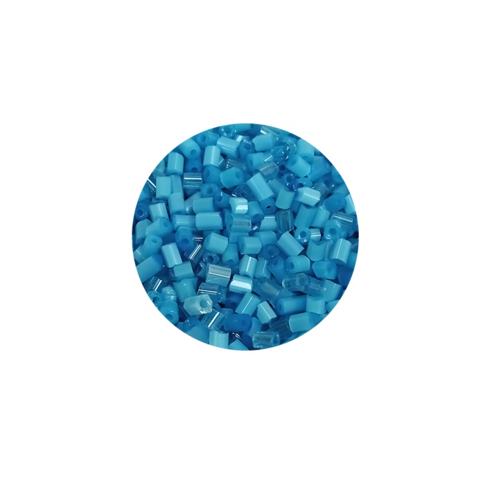 Kesme Cam Boncuk 2mm - 20 Gram - Mat Mavi -BNC338