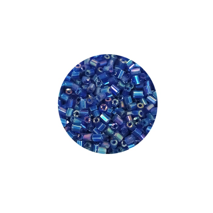 Kesme Cam Boncuk 2mm - 20 Gram - Koyu Mavi -BNC344